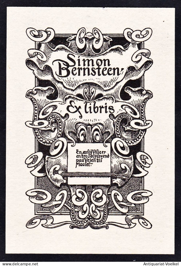 Ex Libris Simon Bernsteen - Jugendstil Exlibris Ex-libris Ex Libris Bookplate - Ex-libris