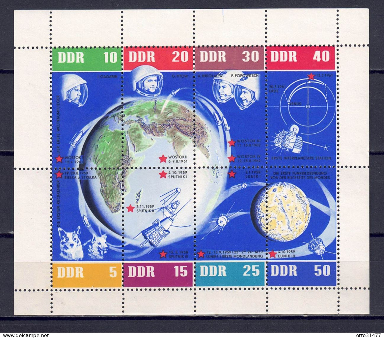 DDR 1962 - 5 Jahre Weltraumflug, Nr. 926 - 933 Im Klb. , Postfrisch ** / MNH - 1950-1970