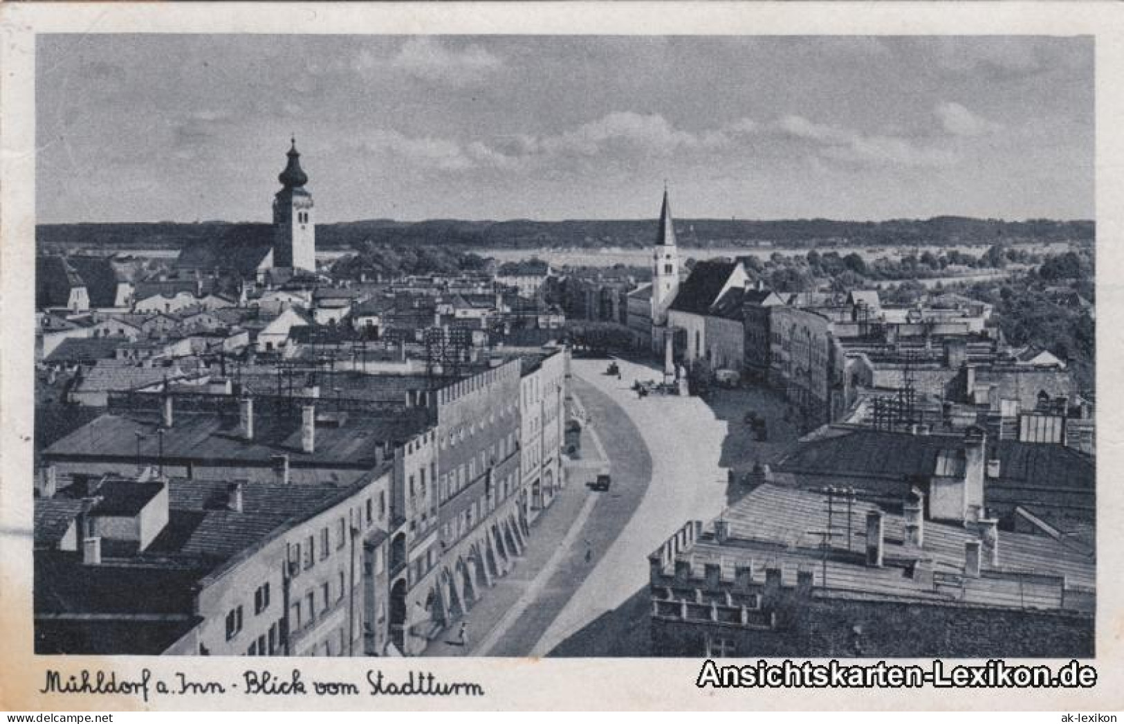 Ansichtskarte Mühldorf Am Inn Blick Vom Stadturm - Straße 1942  - Muehldorf
