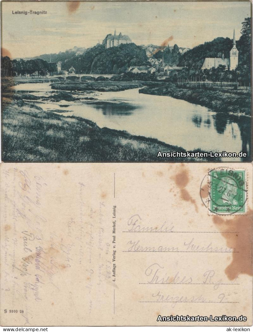Ansichtskarte Tragnitz-Leisnig Totale 1927  - Leisnig