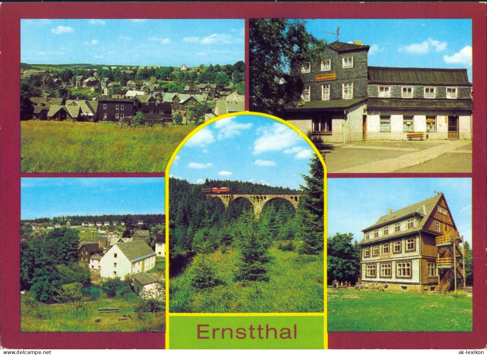 Ernstthal-Lauscha Teilansicht, FDGB_Erholungsheim  Viadukt Im Finsteren   1984 - Lauscha