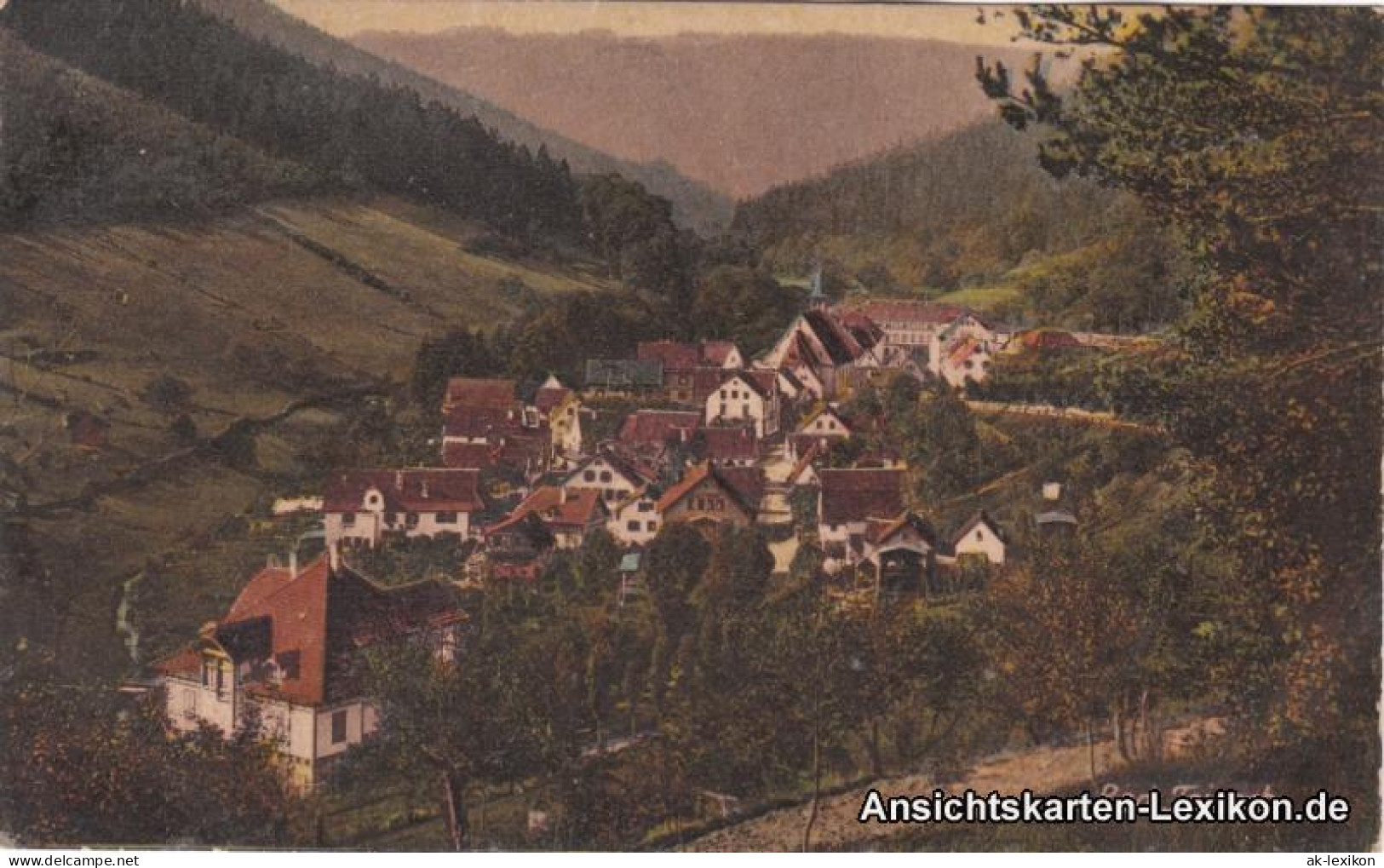 Ansichtskarte Bad Teinach-Zavelstein Totale 1922 - Bad Teinach