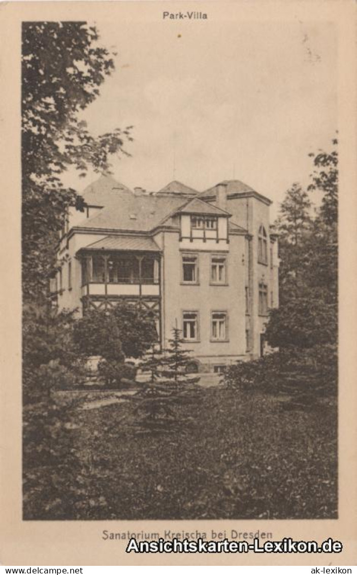 Ansichtskarte Kreischa Park-Villa 1922  - Kreischa