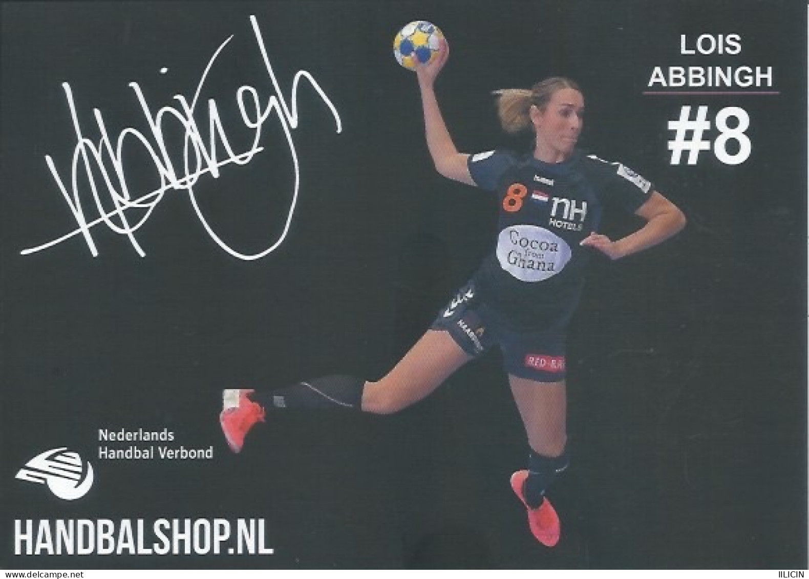 Trading Cards KK000547 - Handball Netherlands 10.5cm X 13cm: LOIS ABBINGH - Palla A Mano