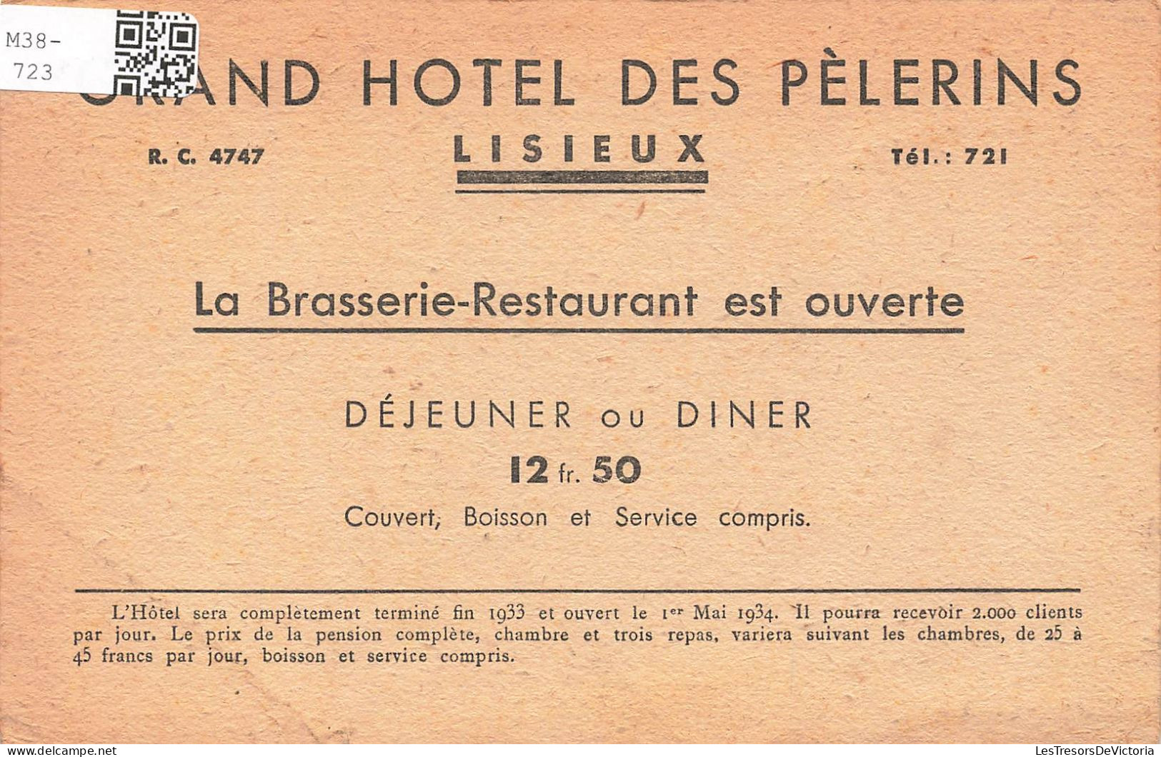 FRANCE - Lisieux - Chemin Des Buissonnets - Hôtel Des Pelerins - Carte Postale Ancienne - Lisieux