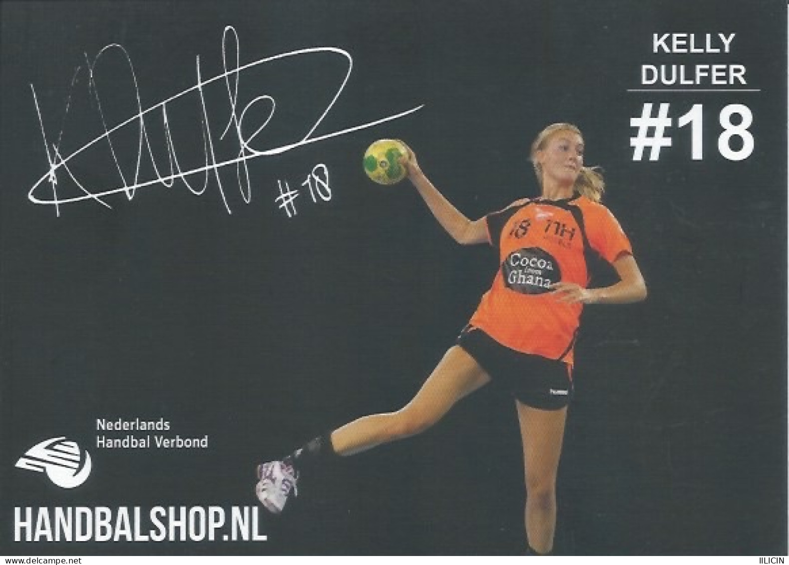 Trading Cards KK000553 - Handball Netherlands 10.5cm X 13cm: KELLY DULFER - Palla A Mano