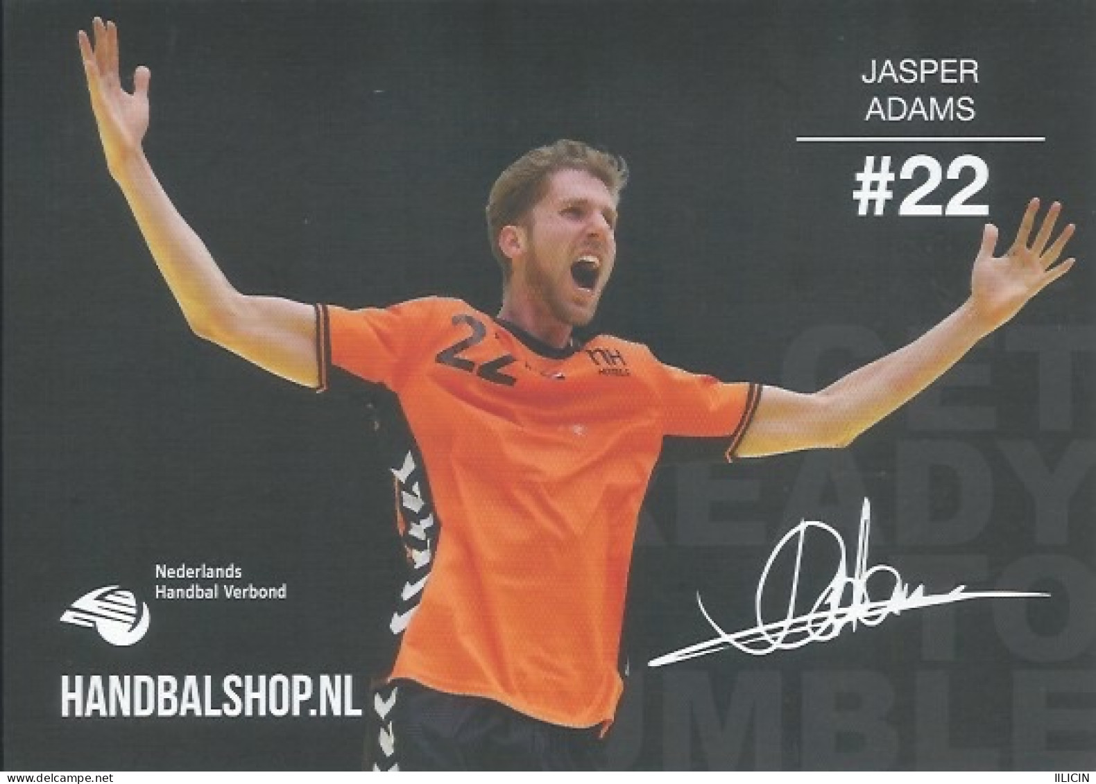 Trading Cards KK000559 - Handball Netherlands 10.5cm X 13cm: JASPER ADAMS - Balonmano