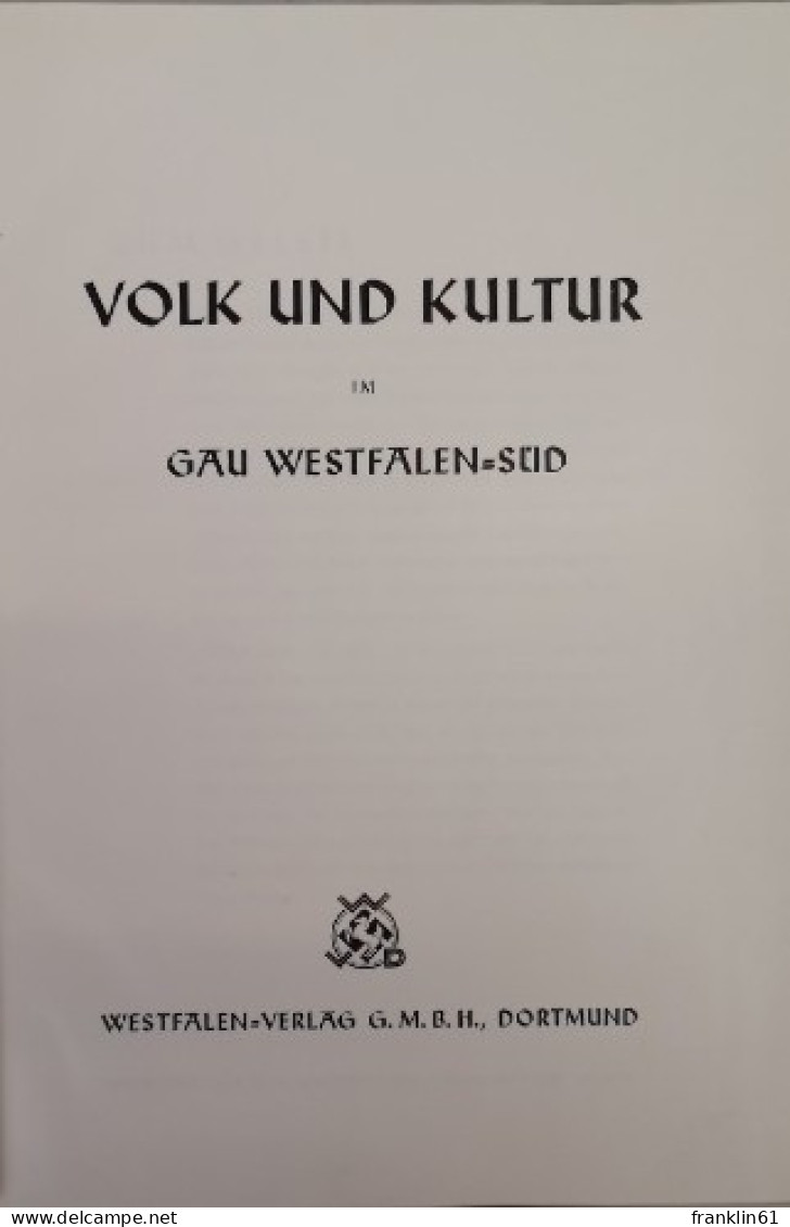 Volk Und Kultur Im Gau Westfalen-Süd. - 4. Neuzeit (1789-1914)