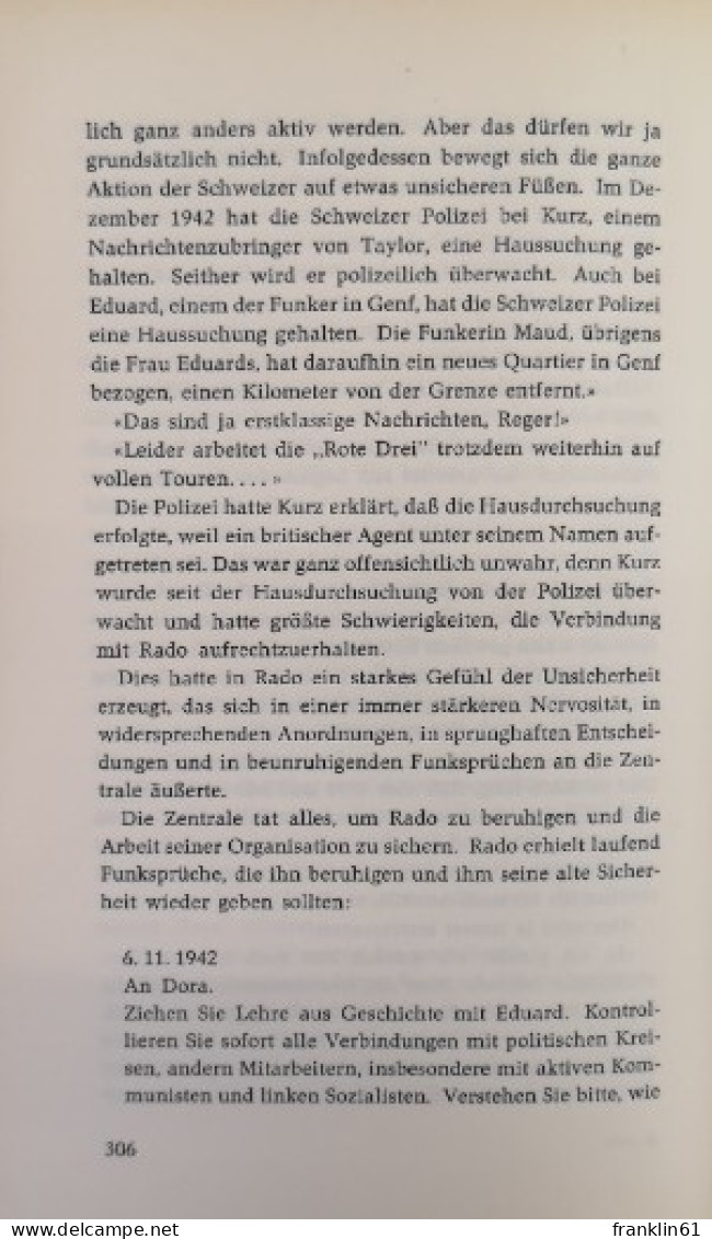 Agenten Funken Nach Moskau. Funkspionagegruppe Rote Drei - Police & Military