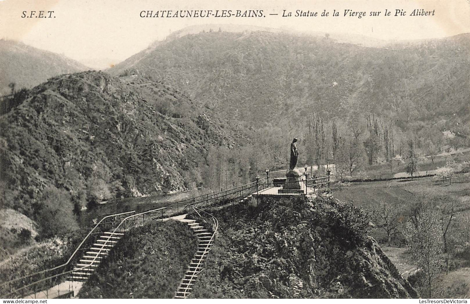 FRANCE - Chateauneuf Les Bains - La Statue De La Vierge Sur Le Pic Alibert - Carte Postale Ancienne - Riom