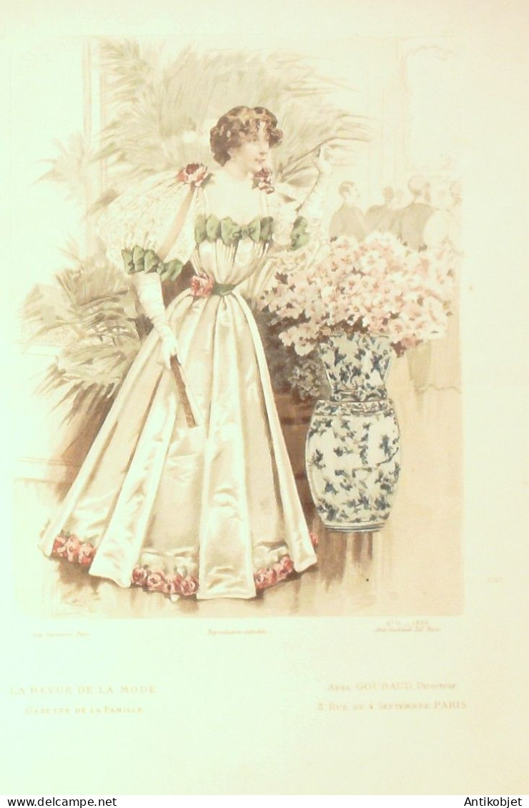 Gravure De Mode Revue De La Mode Gazette 1896 N°11 - Antes De 1900