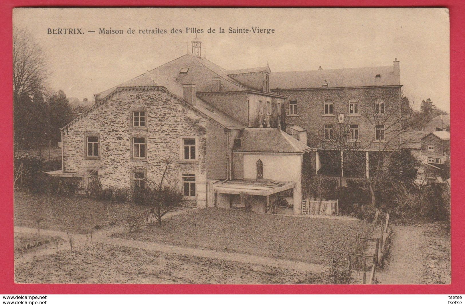 Bertrix - Maison De Retraites Des Filles De La Sainte-Vierge -1930 ( Voir Verso ) / Destockage - Bertrix