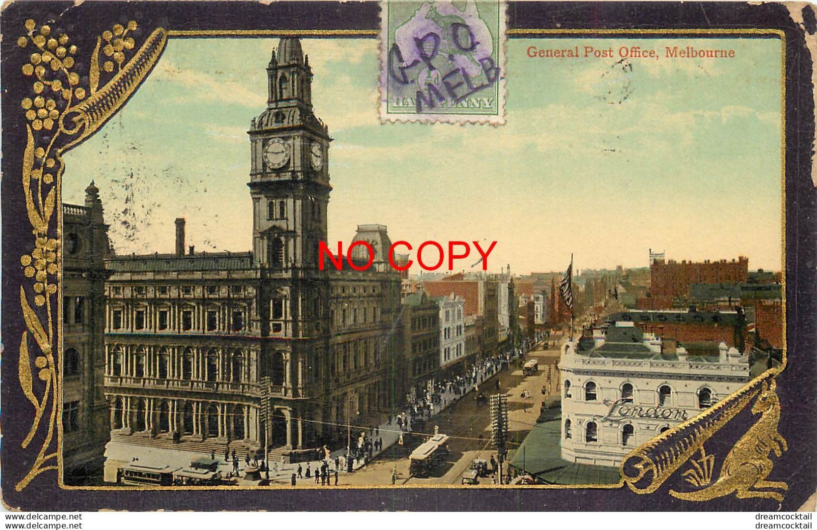 (B&P) Australie MELBOURNE General Post Office 1914 Carte Un Peu Usée Mais Carte De Luxe... - Melbourne