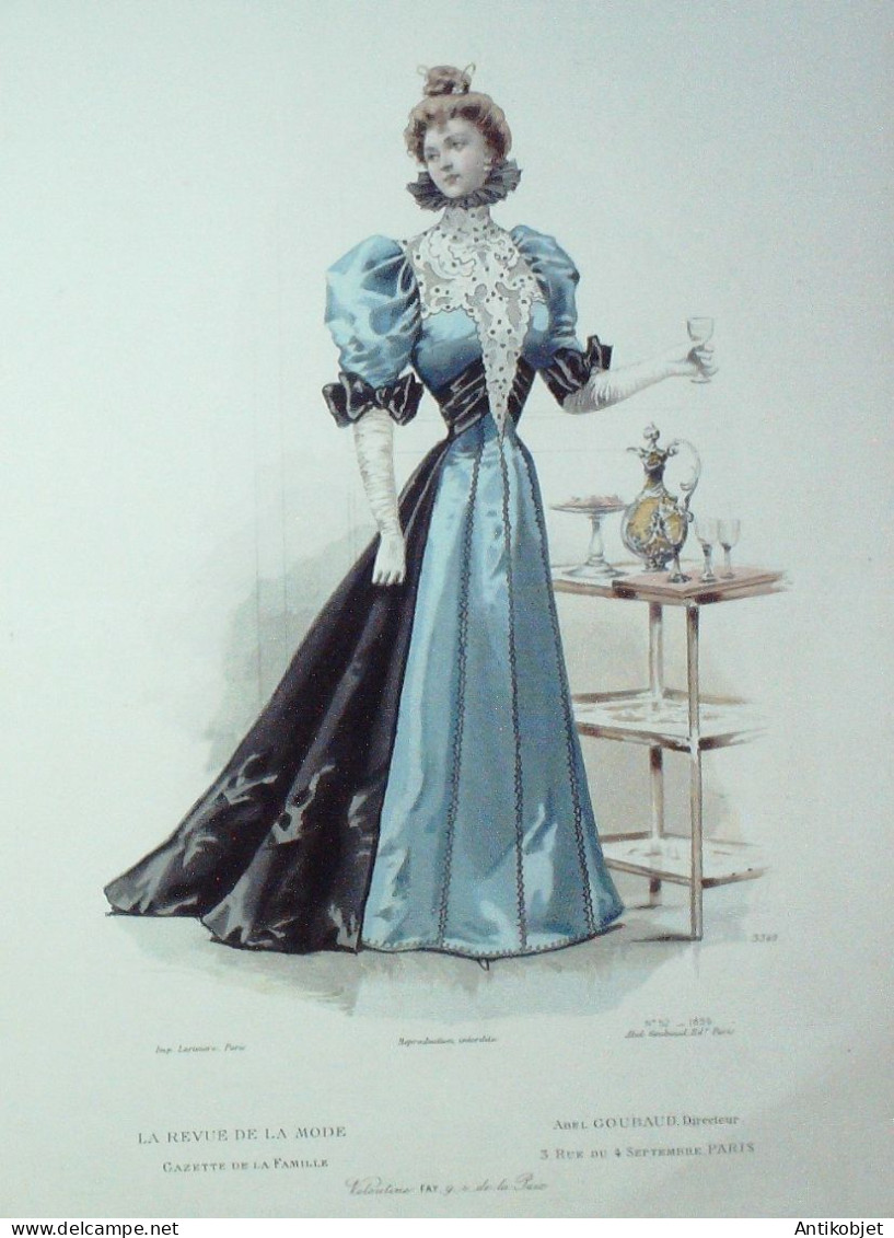 Gravure De Mode Revue De La Mode Gazette 1896 N°52 - Avant 1900