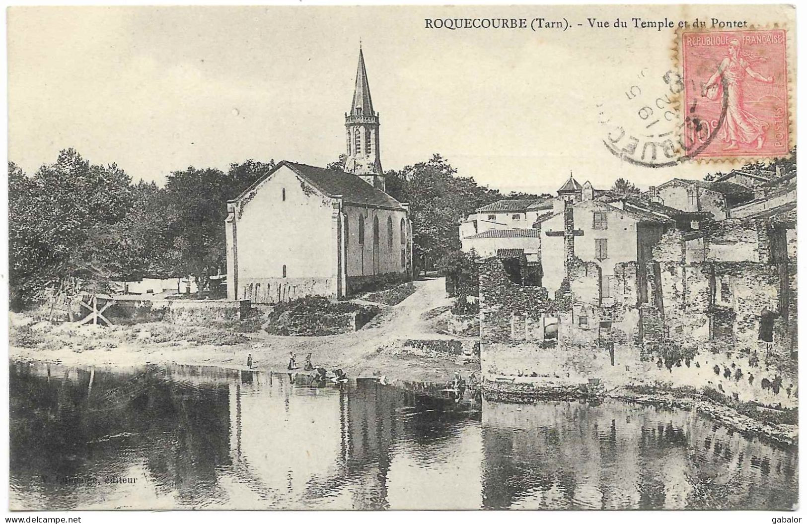 81 - Roquecourbe - Vue Du Temple Et Du Pontet - Roquecourbe
