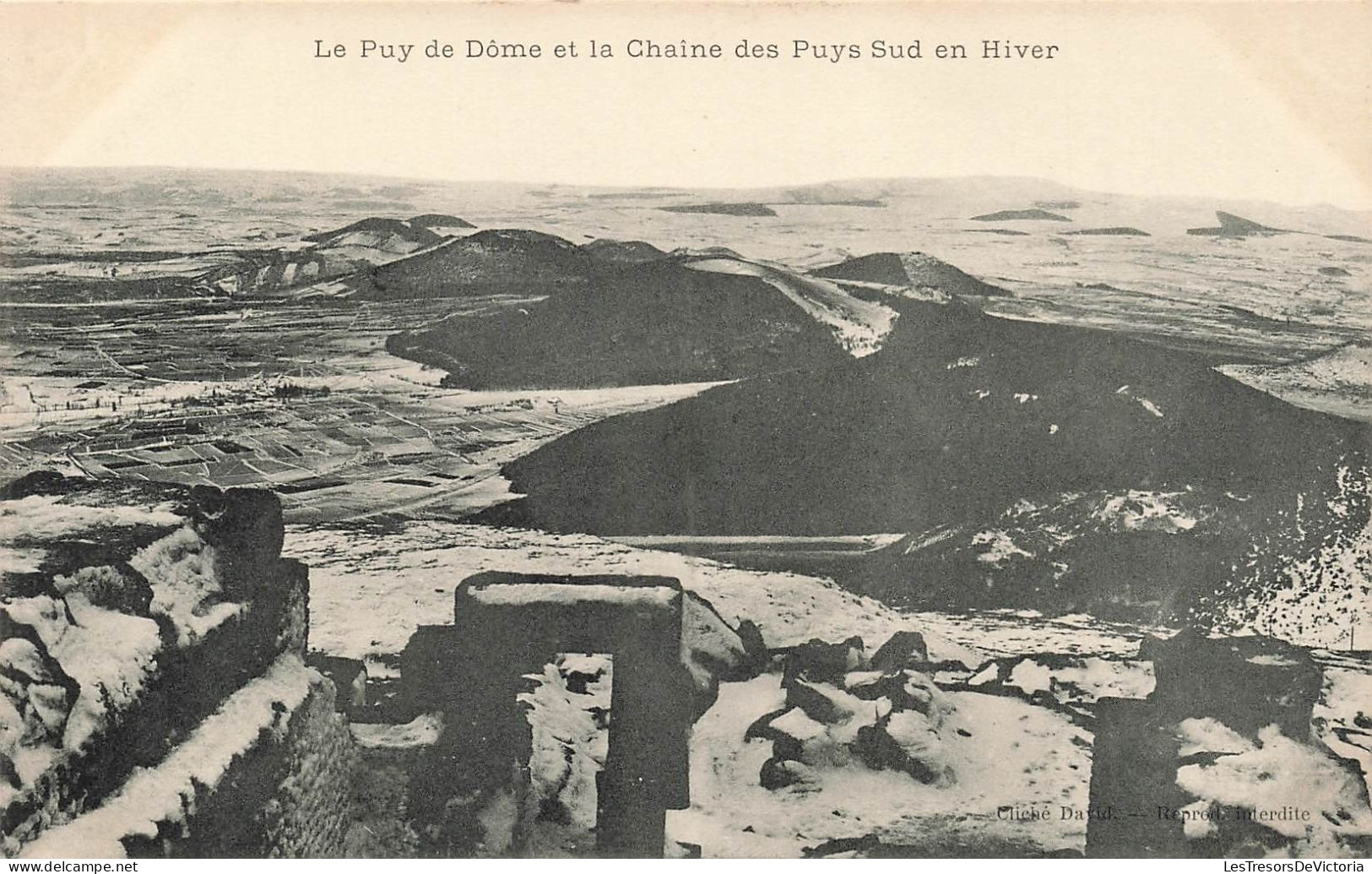 FRANCE - Le Puy De Dôme Et La Chaîne Des Puys Sud En Hiver - Carte Postale Ancienne - Autres & Non Classés