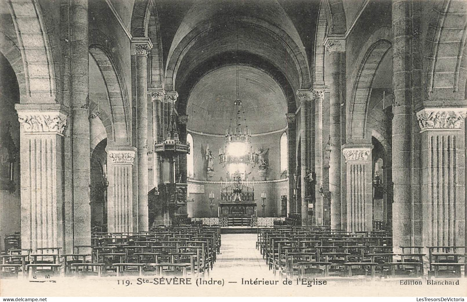 FRANCE - Sainte Sévère - Vue De L'intérieur De L'église - Carte Postale Ancienne - Other & Unclassified