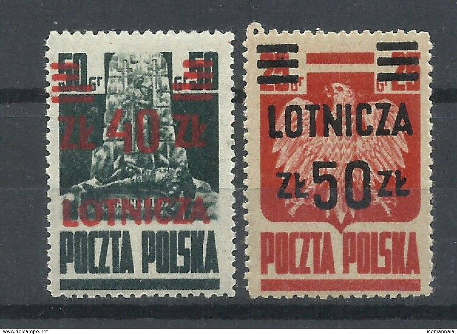 POLONIA   YVERT  AEREO  16/17  MH  * - Unused Stamps