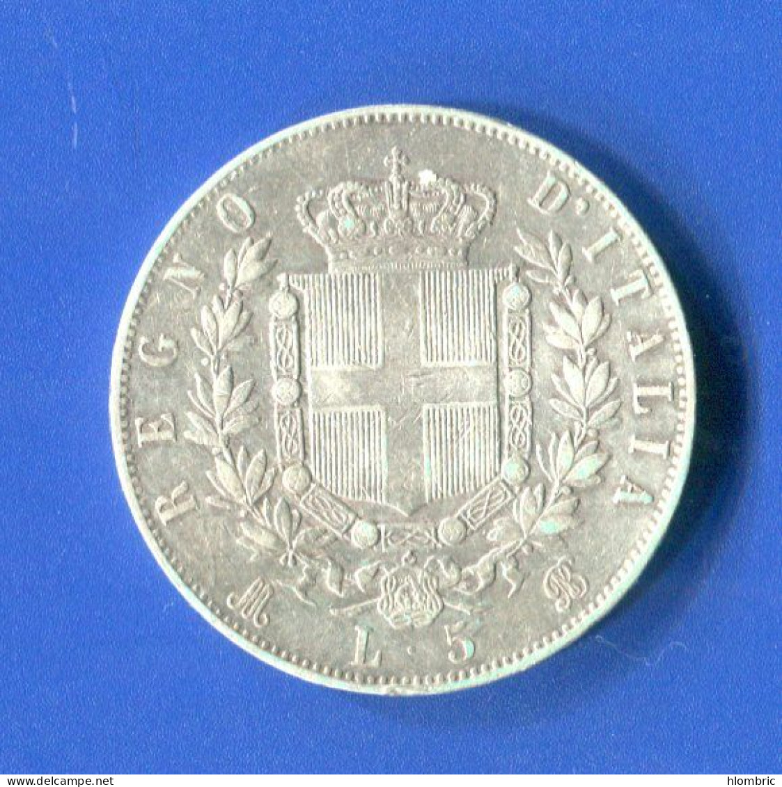 Italie  5  Lire  1871 M - 1861-1878 : Victor Emmanuel II.