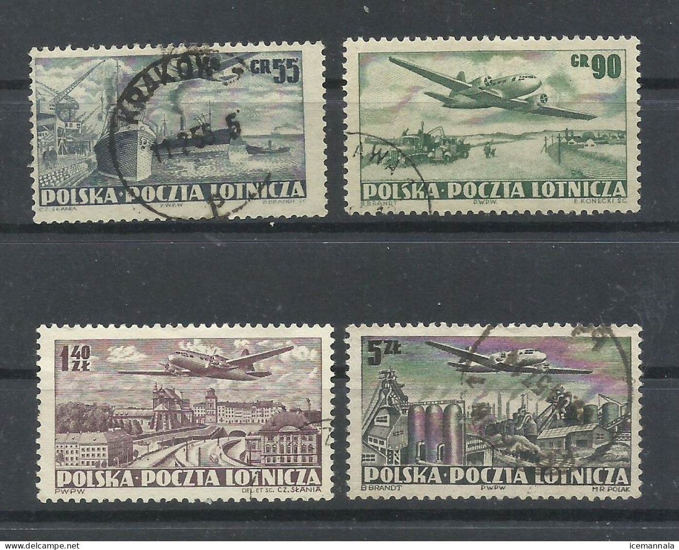 POLONIA   YVERT  AEREO  28/31 - Used Stamps