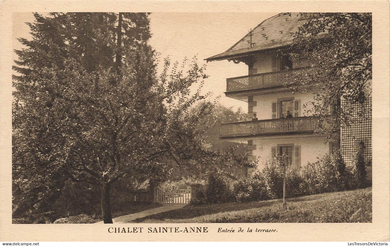 FRANCE - Sallanches - Chalet Sainte Anne - Entrée De La Terrasse - Carte Postale Ancienne - Sallanches