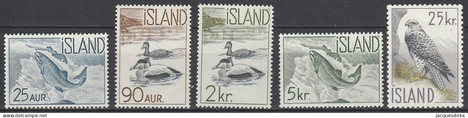 Iceland      .       Yvert    .     294/298      .     **      .      MNH - Ongebruikt