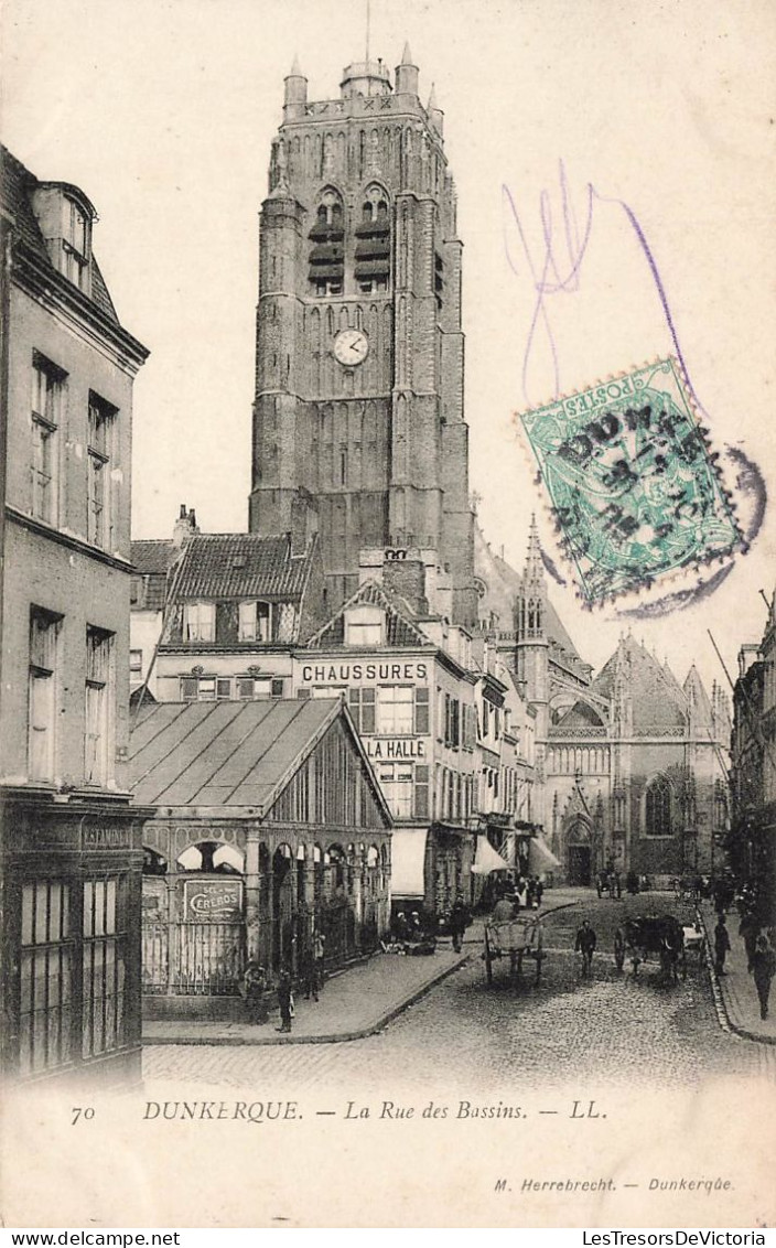FRANCE - Dunkerque - Vue Sur La Rue Des Bassins - LL - Animé - Carte Postale Ancienne - Dunkerque