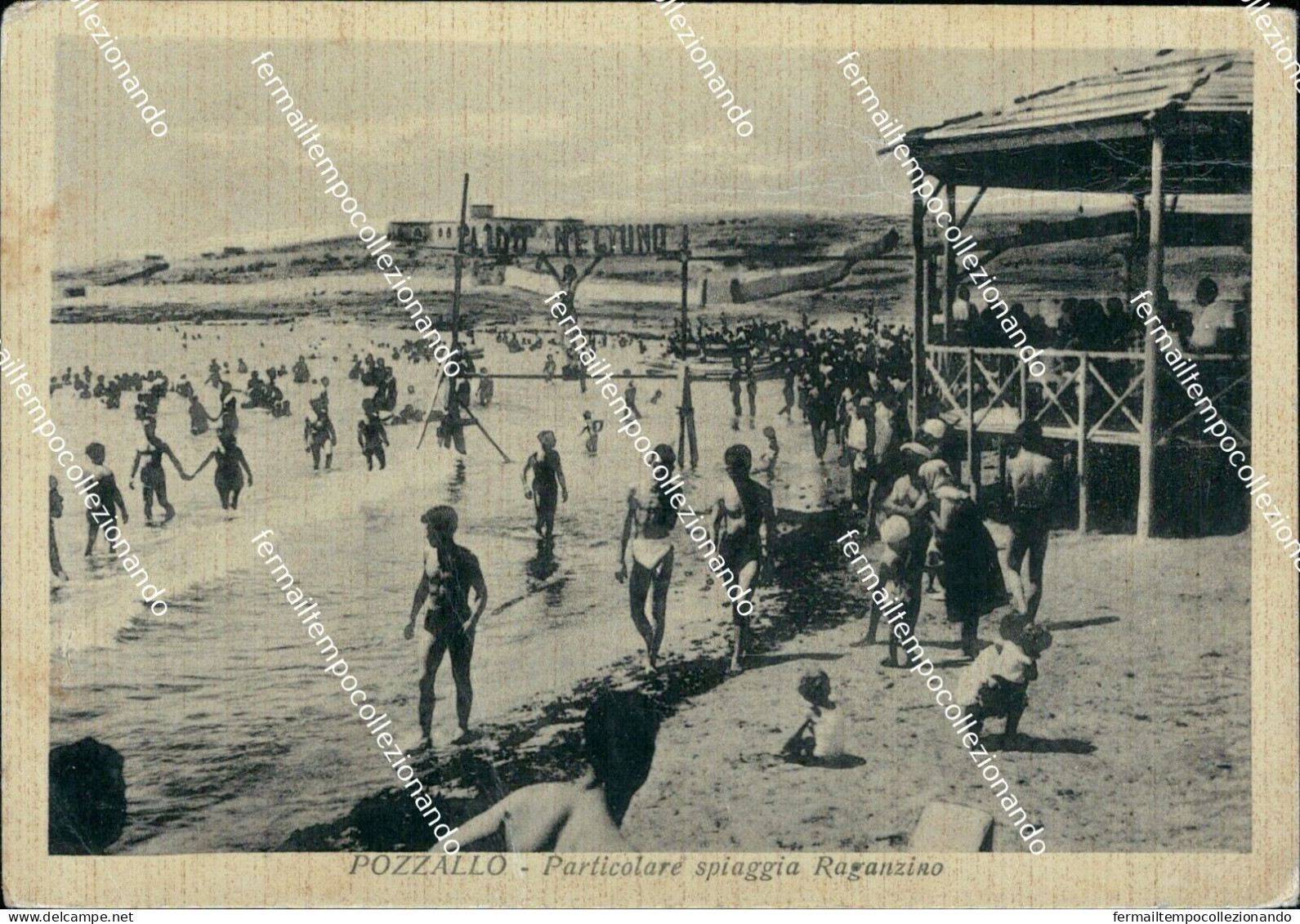 Ap521 Cartolina Pozzallo Particolare Spiaggia Raganzino Provincia Di Ragusa - Ragusa