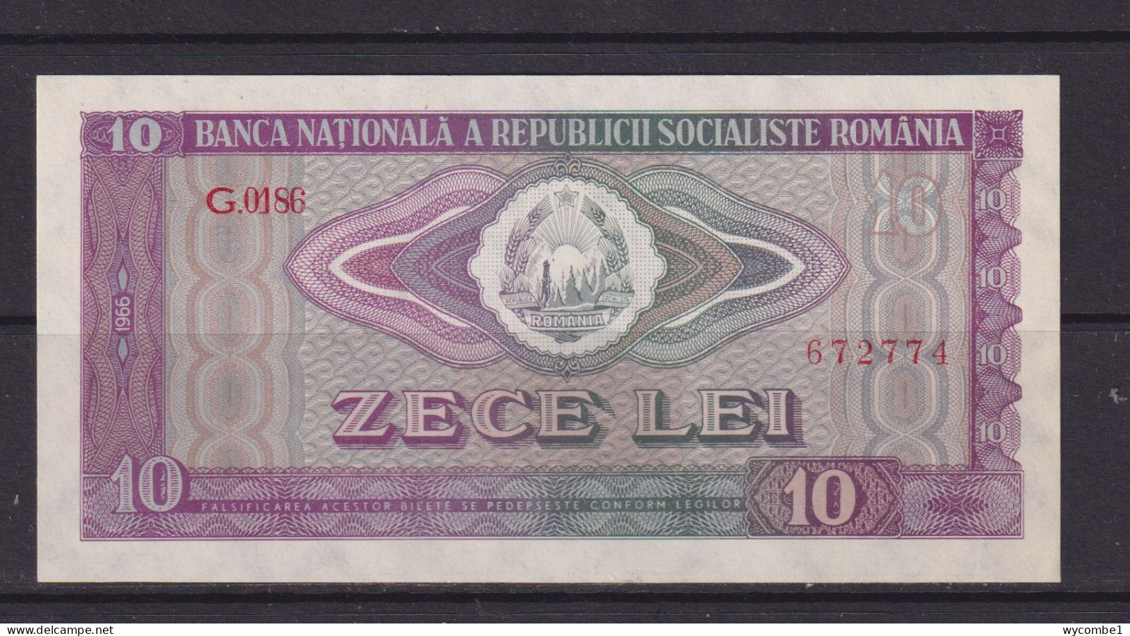 ROMANIA - 1966 10 Lei AUNC Banknote - Roumanie