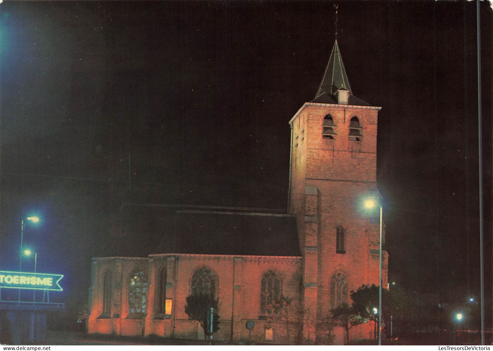 BELGIQUE - Blankenberge - Vue Générale De La Vieille église La Nuit - Carte Postale - Blankenberge