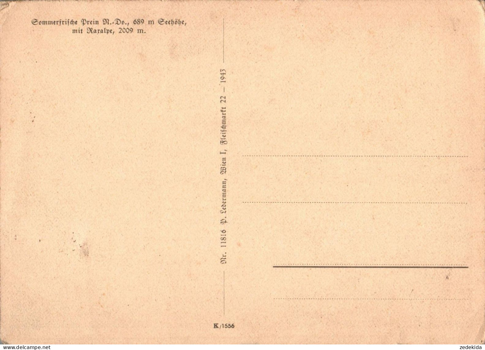 H0230 - Prein An Der Rax - P. Ledermann - Raxgebiet