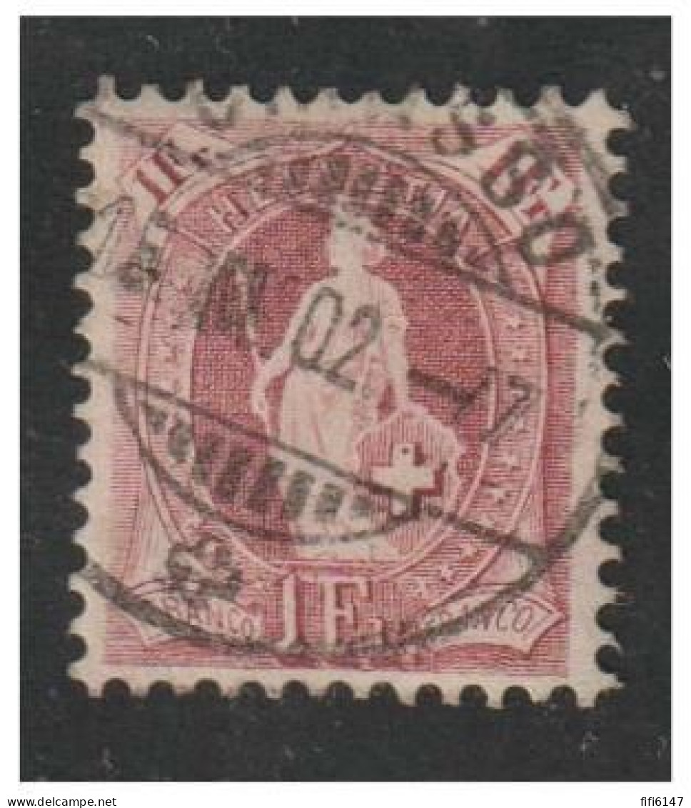 SUISSE --HELVETIA Debout --1Fr Mauve --Tirage De 1901-- Ancienne Vente HOILAND --Michel : 300€ - Gebraucht