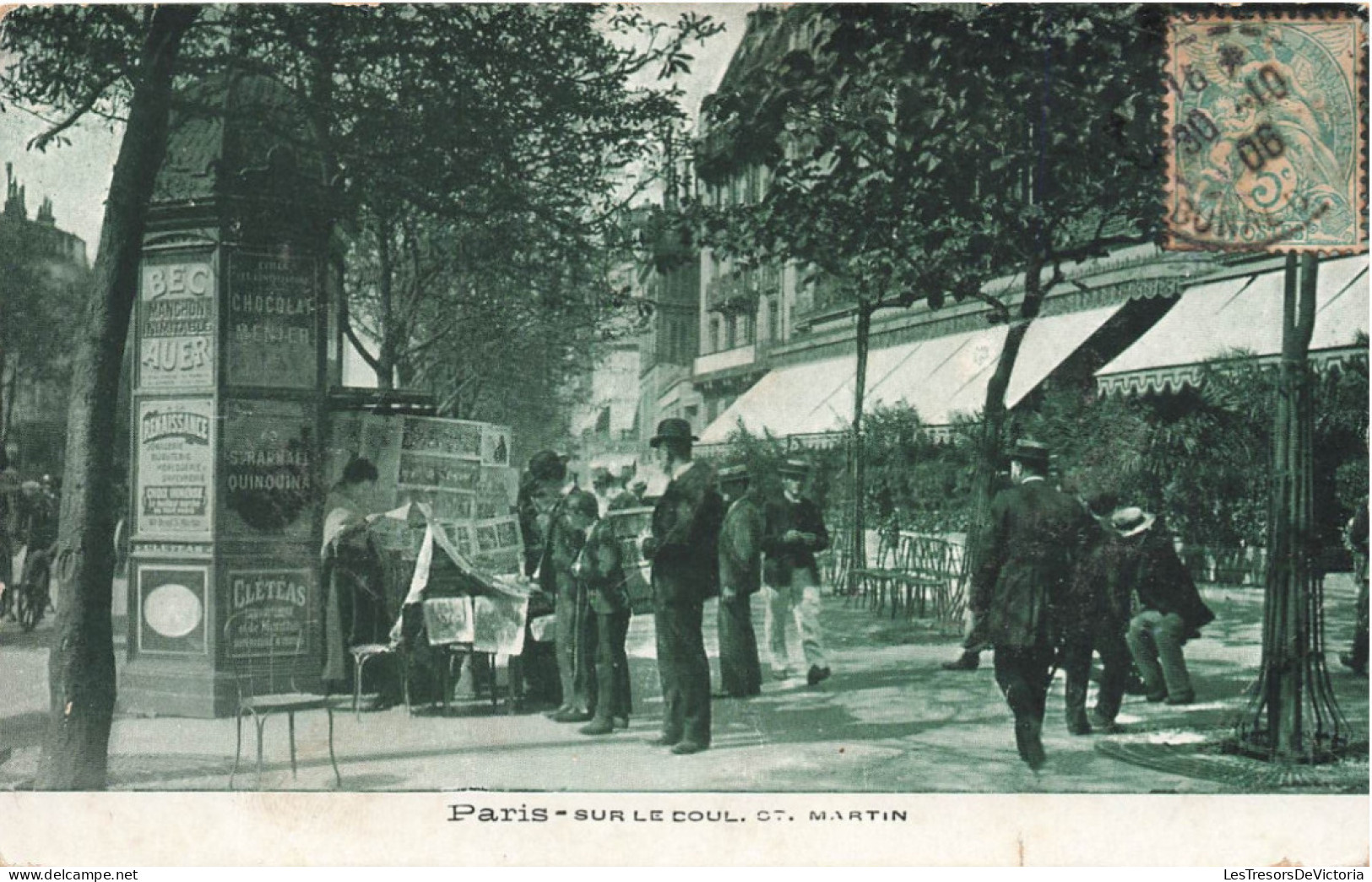 FRANCE - Paris - Sur Le Coul - St Martin - Animé - Kiosque à Journeaux - Carte Postale Ancienne - Autres & Non Classés