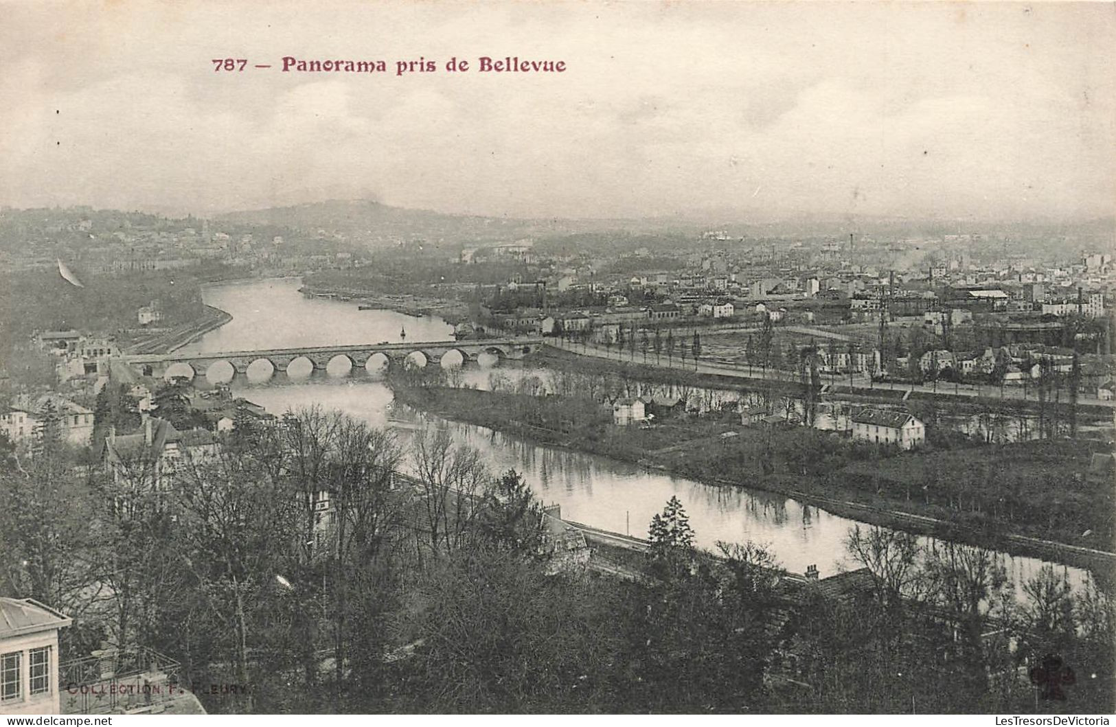 FRANCE - Bellevue - Panorama - Pont - Rive - Carte Postale Ancienne - Other & Unclassified