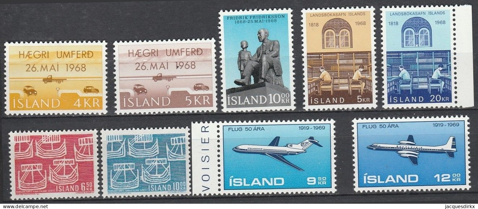 Iceland      .       Yvert    .     9 Stamps       .     **      .      MNH - Nuevos