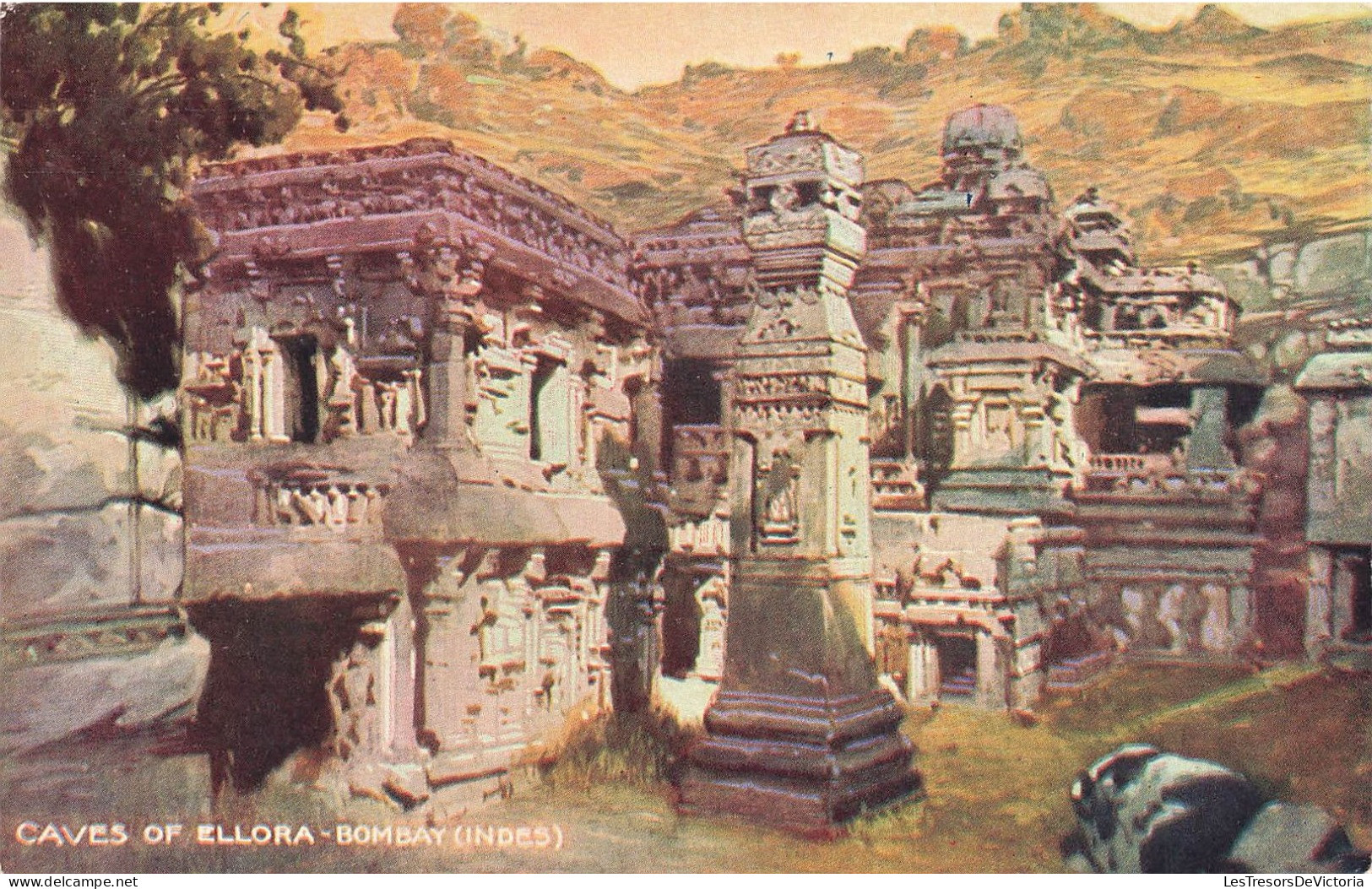 INDE - Caves Of Ellora - Bombay - Carte Postale Ancienne - Inde