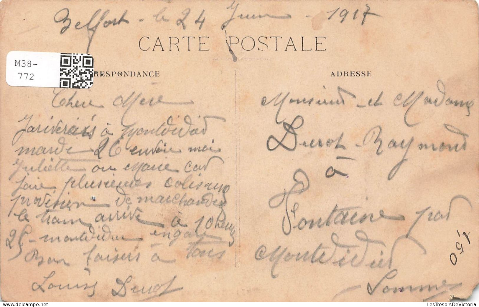 FRANCE - Belfort - Avenue De La Gare - CLB - Carte Postale Ancienne - Belfort - City