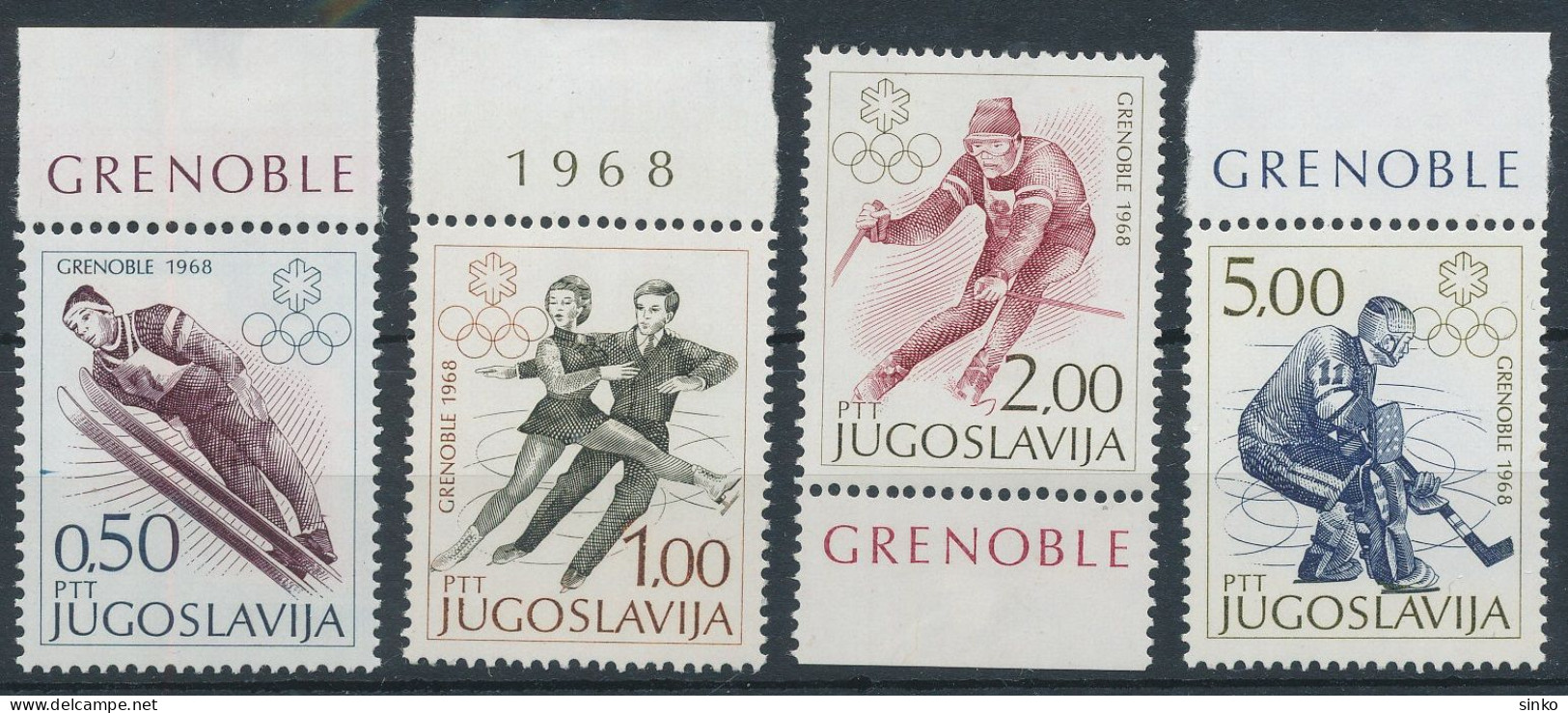 1968. Yugoslavia - Olympics - Winter 1968: Grenoble