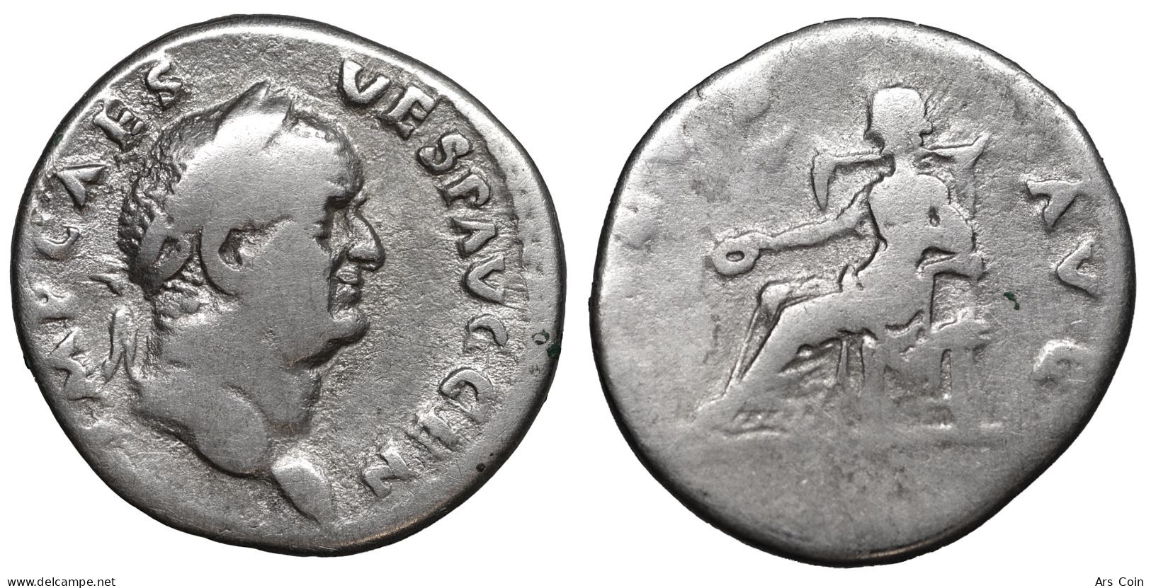 Vespasian AD 69-79 AR Denarius  / SALVS - Die Flavische Dynastie (69 / 96)