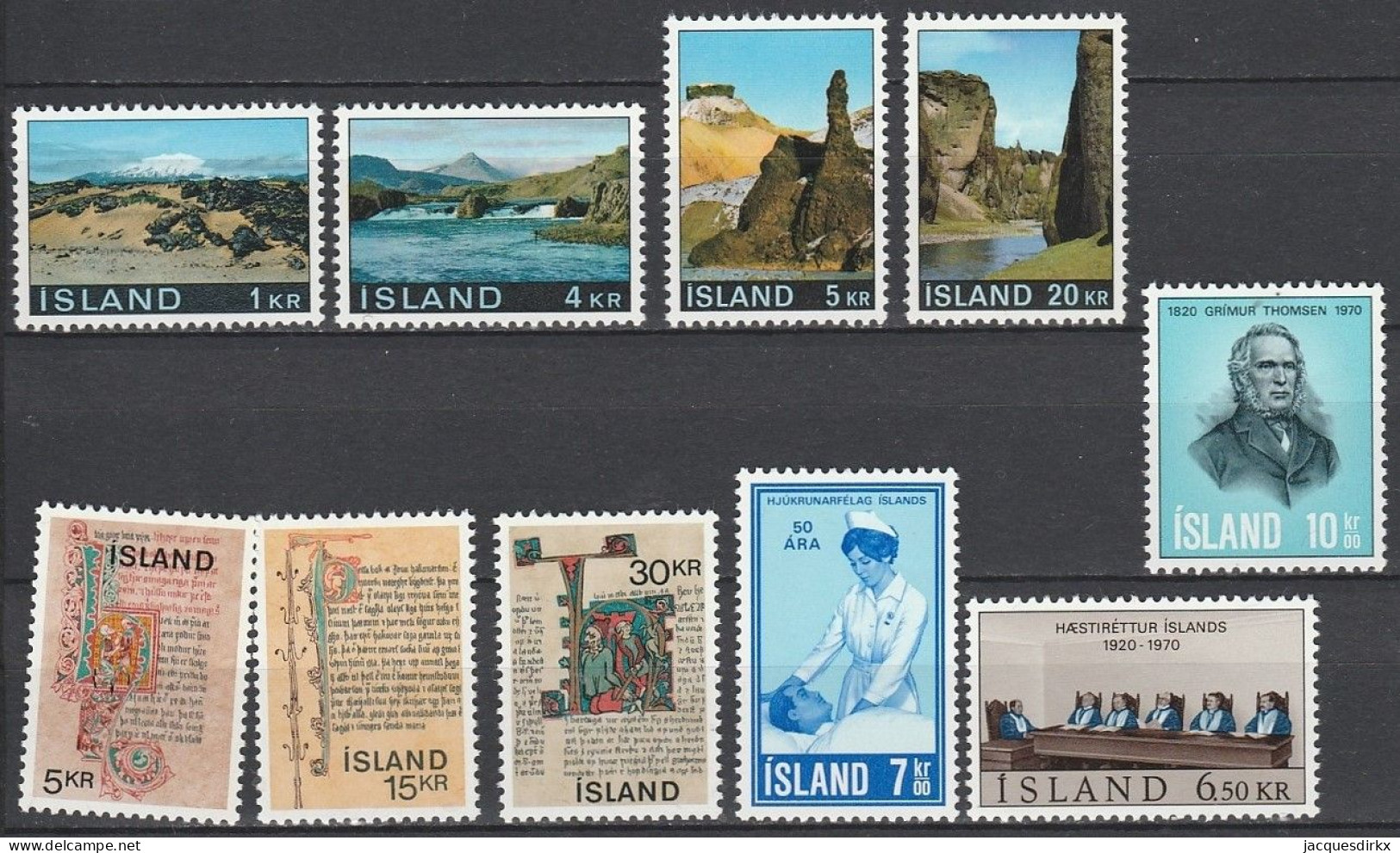 Iceland      .       Yvert    .     10 Stamps     .     **      .      MNH - Nuevos