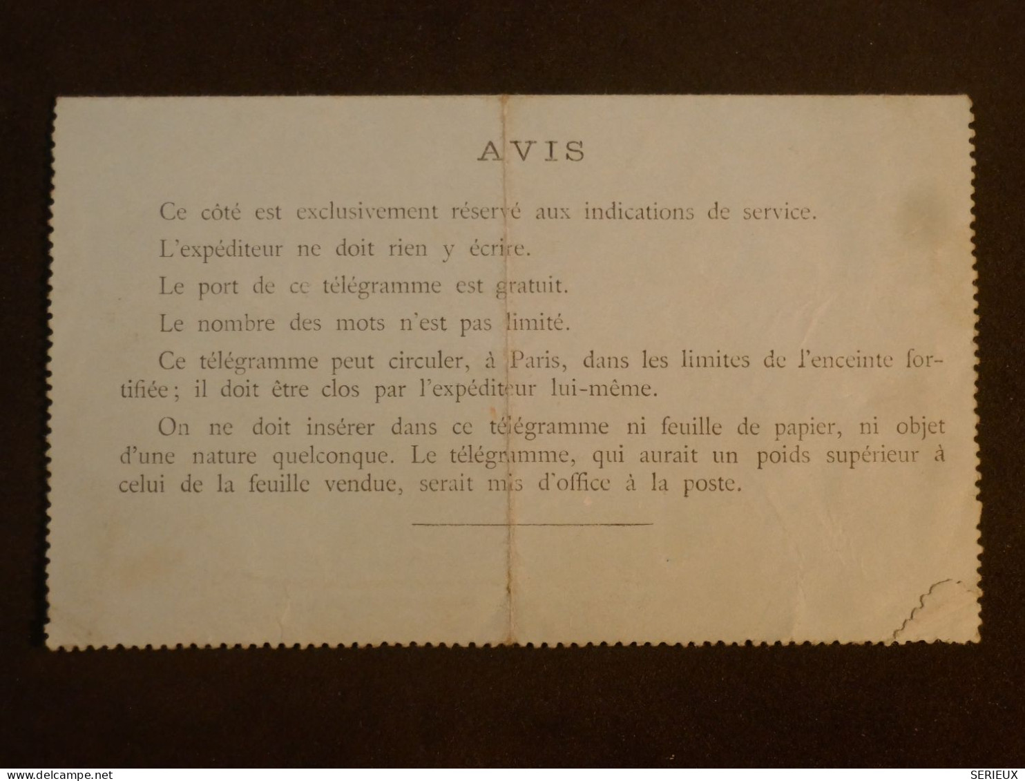 DI 12 FRANCE BELLE  LETTRE  TELEGRAMME   1896  A PARIS     + +++AFF. INTERESSANT+++ - Telegraph And Telephone