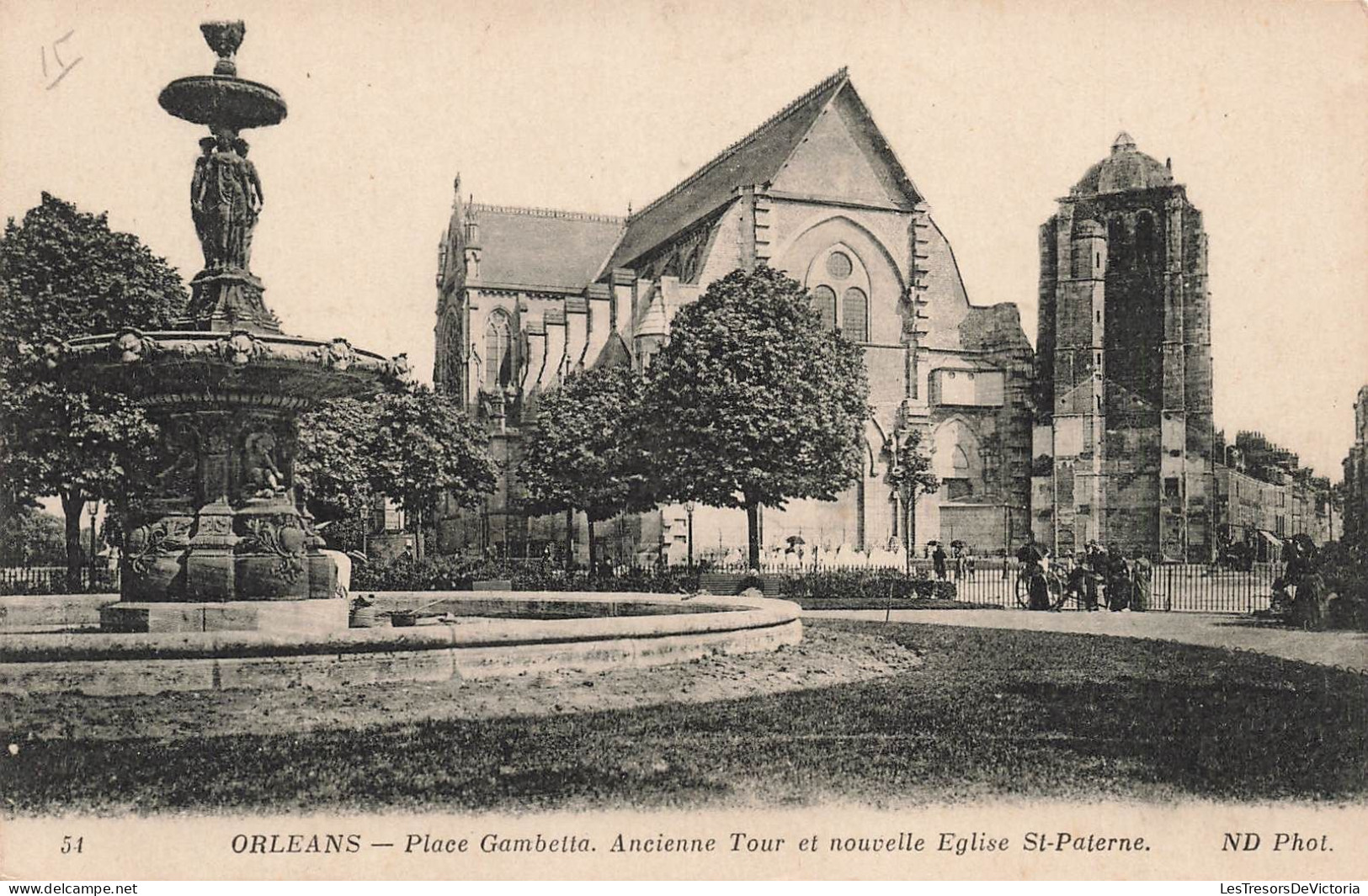 FRANCE - Orléans - Place Gamnbetta - Ancienne Tour Et Nouvelle église St Paterne - Carte Postale Ancienne - Orleans