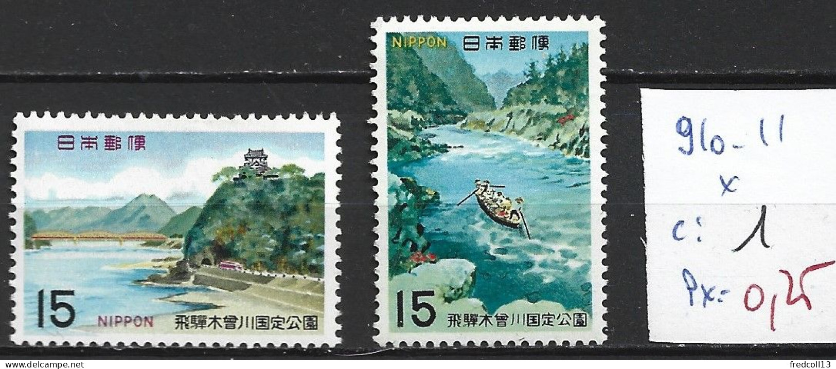 JAPON 910-11 * Côte 1 € - Unused Stamps