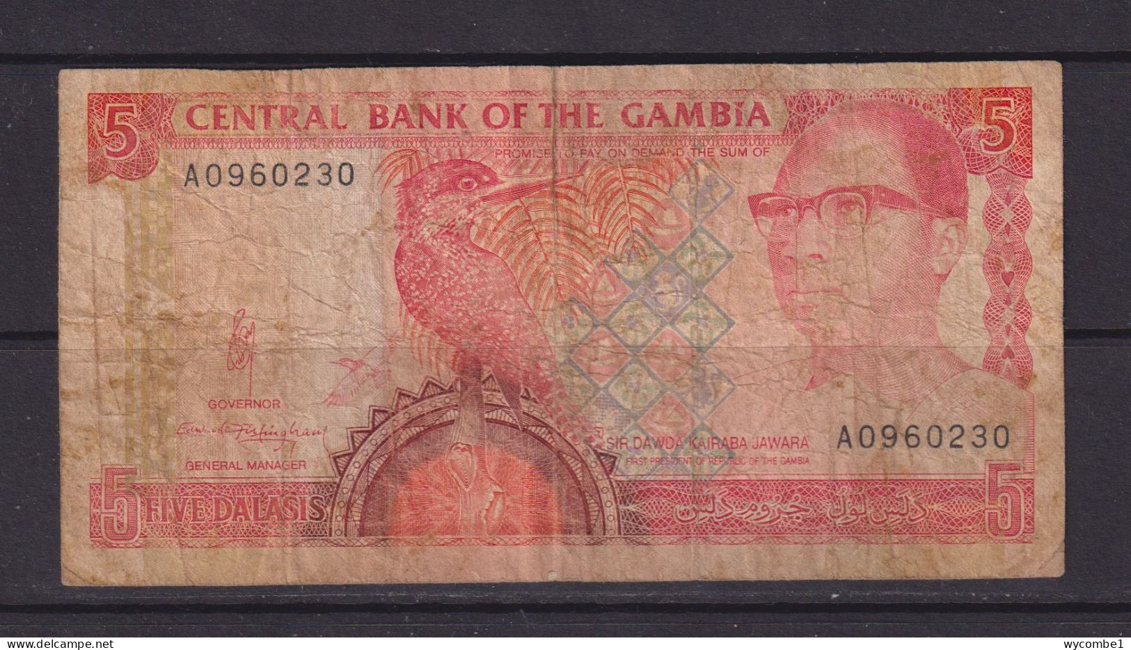 GAMBIA - 1991-95 5 Dalasis Circulated Banknote - Gambie