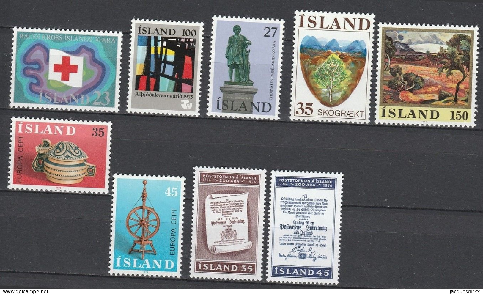 Iceland      .       Yvert    .     9  Stamps     .     **      .      MNH - Neufs