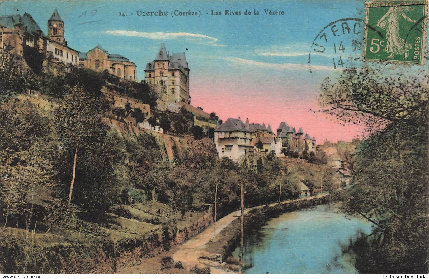 FRANCE - Uzerche - Vue Sur Les Rives De La Vézère - Colorisé - Carte Postale Ancienne - Uzerche