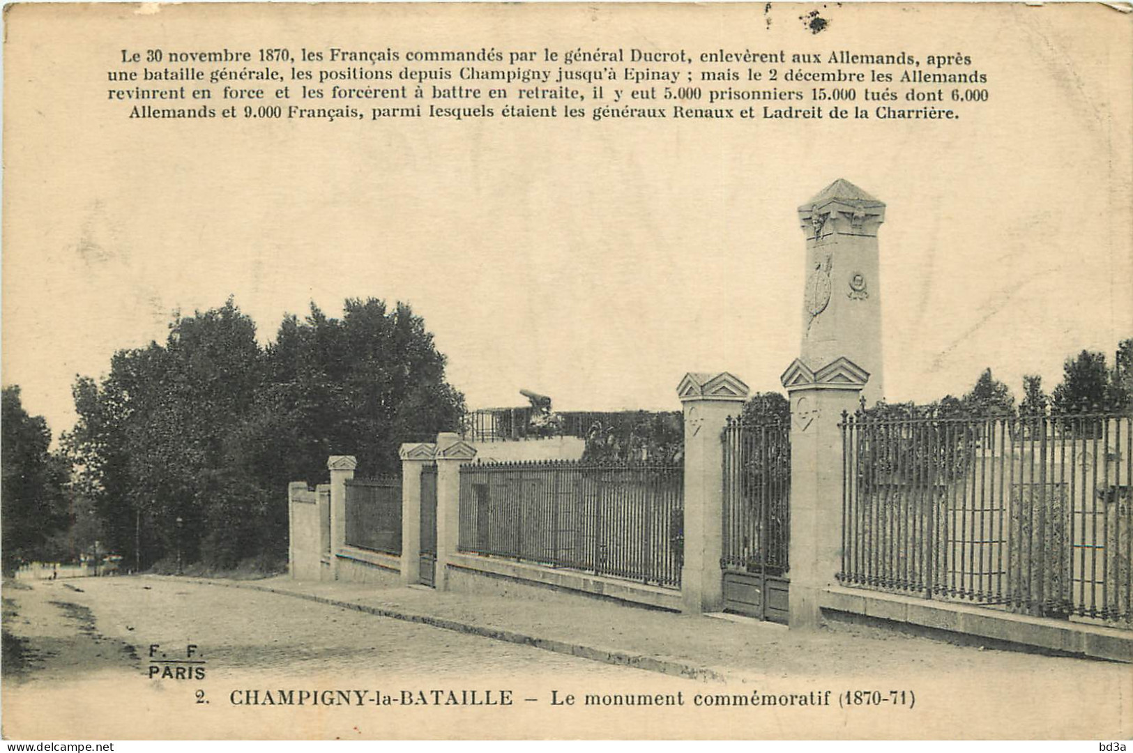  51  CHAMPIGNY LA BATAILLE   Le Monument Commémoratif - Champigny