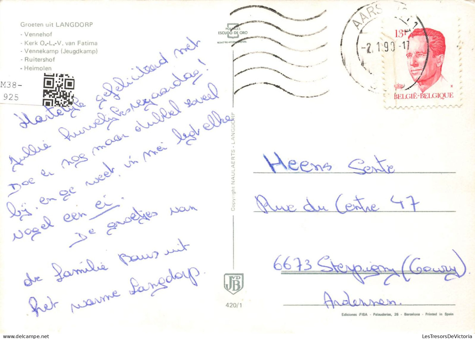 BELGIQUE - Langdorp-Aarschot - Carte Postale - Aarschot