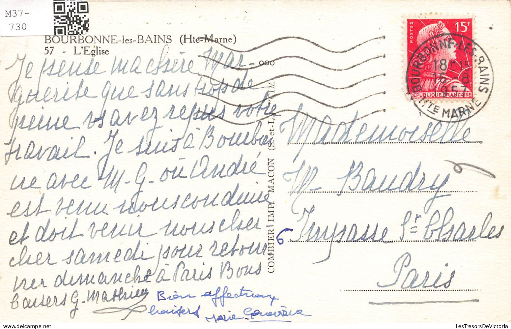 FRANCE - Bourbonne Les Bains - L'église - Carte Postale - Bourbonne Les Bains