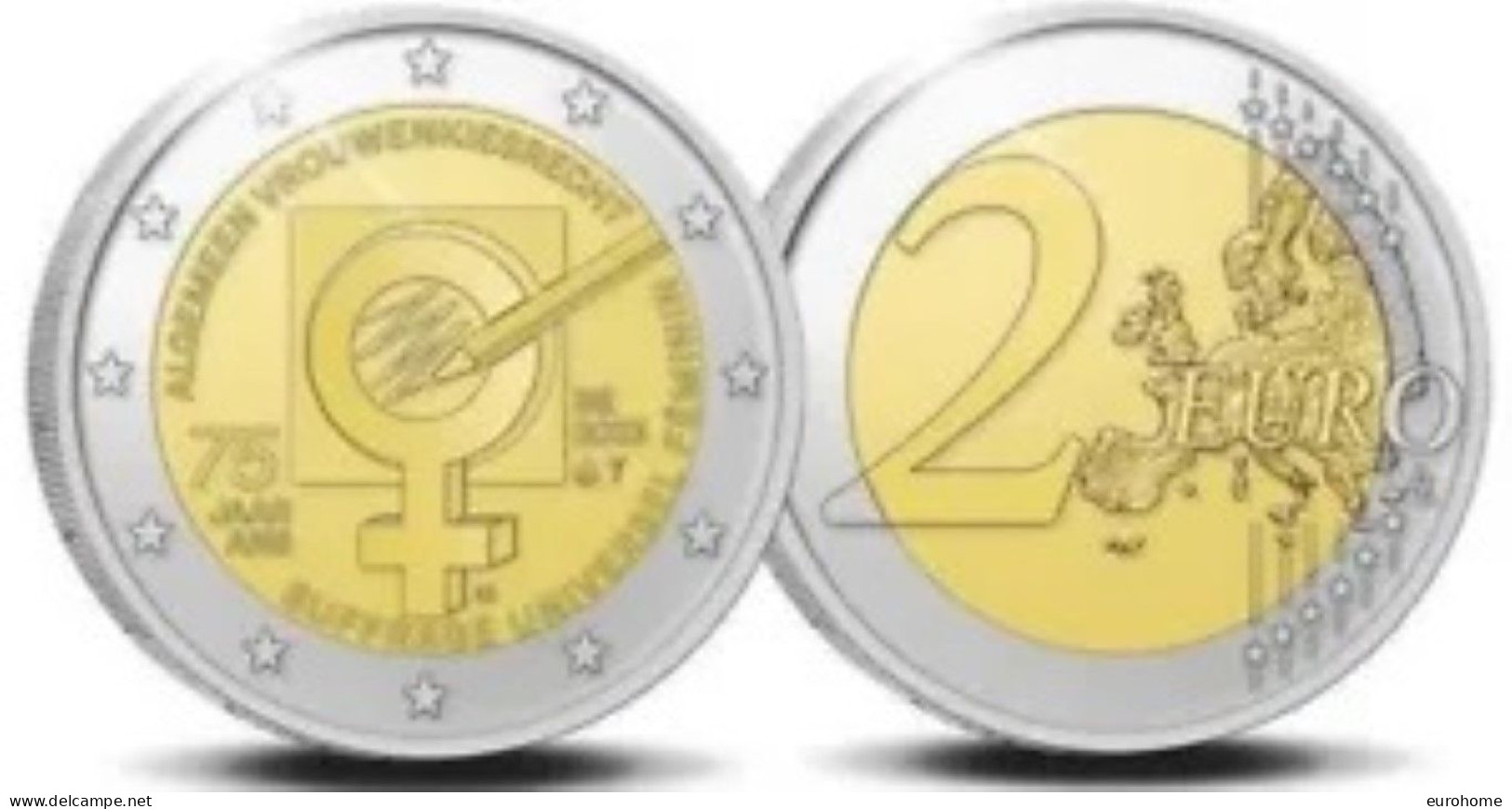 Belgie 2023   2 Euro Commemo UNC Uit De CC  "Vrouwenstemrecht - Droit Du Vôte Pour Les Femmes"  !! - Belgien